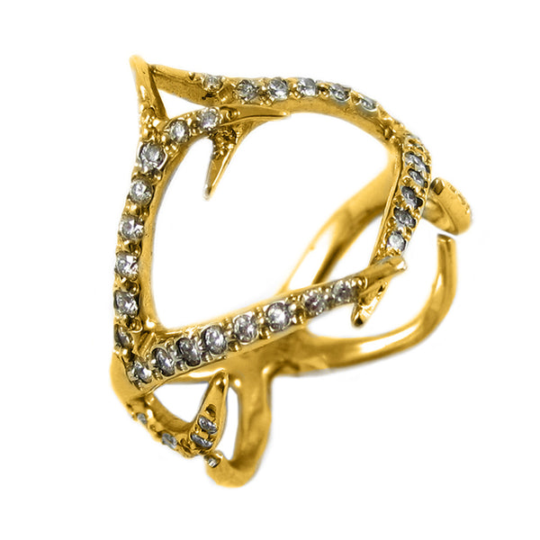 Royal Double Antler Band with Diamonds