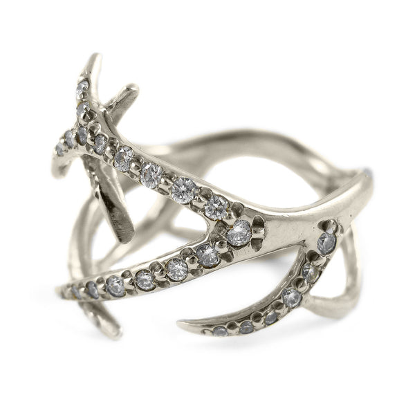 Royal Double Antler Band with Diamonds