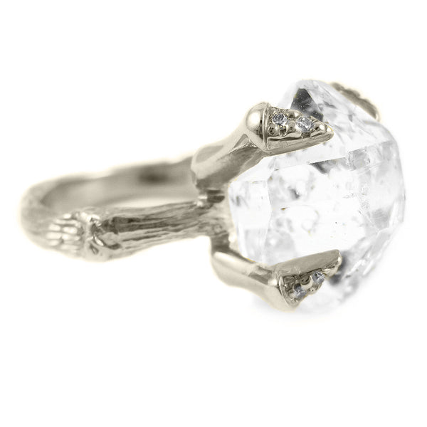 Quartz Crystal Eagle Talon Engagement Ring