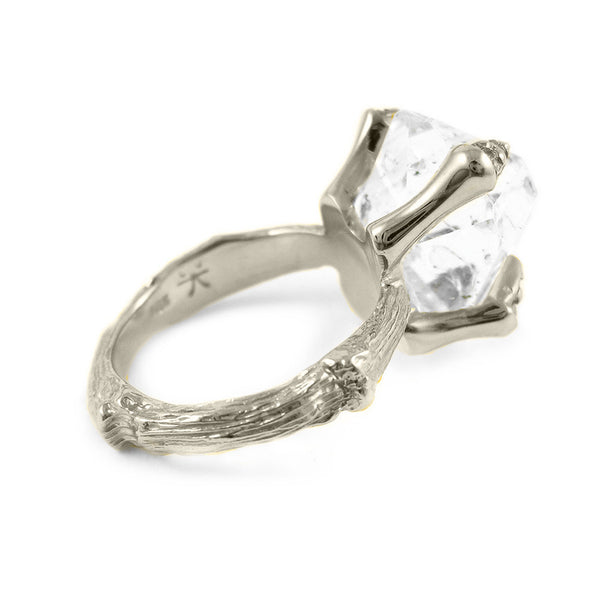 Quartz Crystal Eagle Talon Engagement Ring