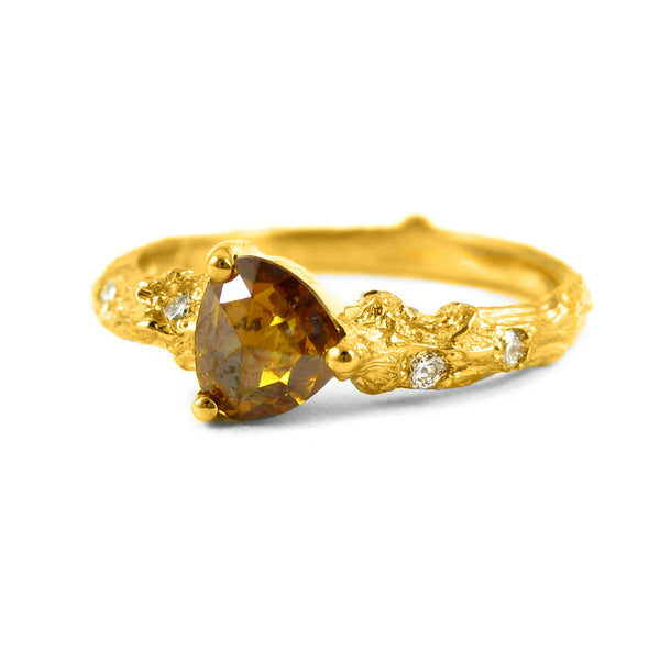 Timeless Diamond and Dewdrop Sage Engagement Ring