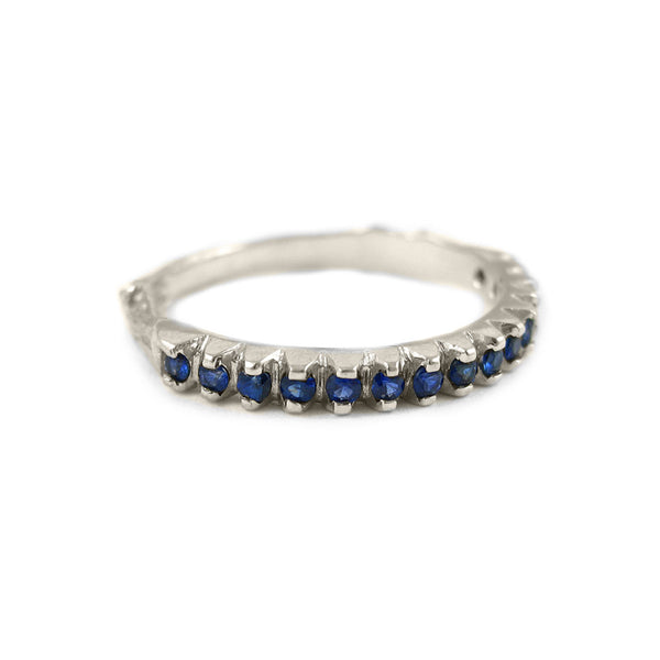 Sapphire Sweetheart Sage Wedding Band