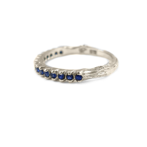 Sapphire Sweetheart Sage Wedding Band
