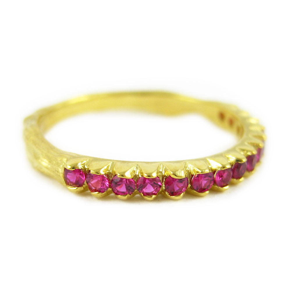 Ruby sweetheart sage wedding band