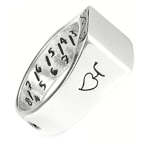 Mariners Sundial Crest Ring in Sterling Silver