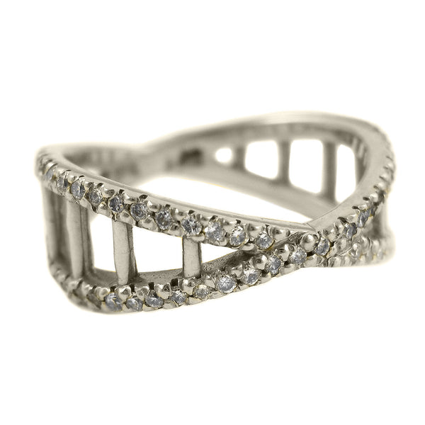 Small Double Helix Diamond Unity Band