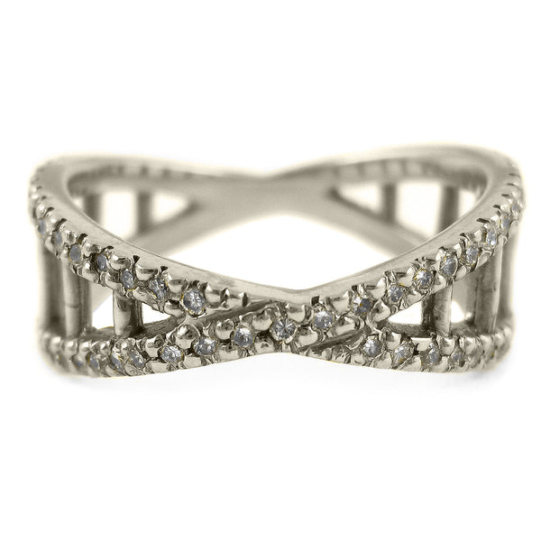 Small Double Helix Diamond Unity Band