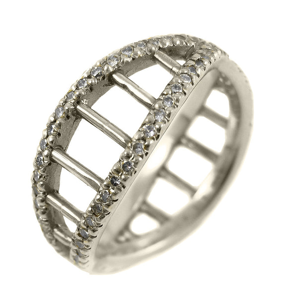 Small Double Helix Diamond Unity Band