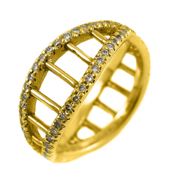 Small Double Helix Diamond Unity Band