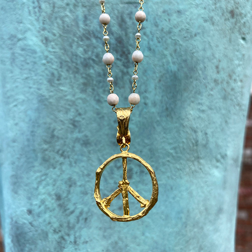 Peace Sign Twig Pendant