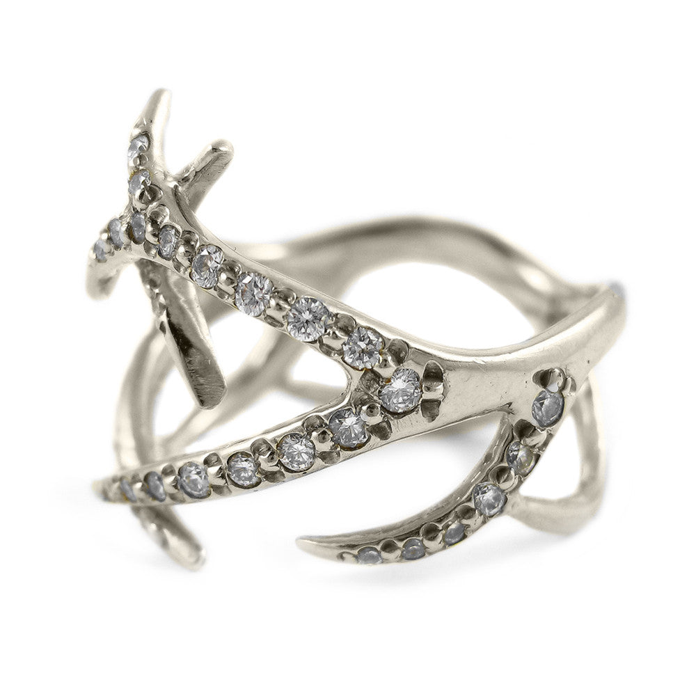 Royal Double Antler Band with Diamonds