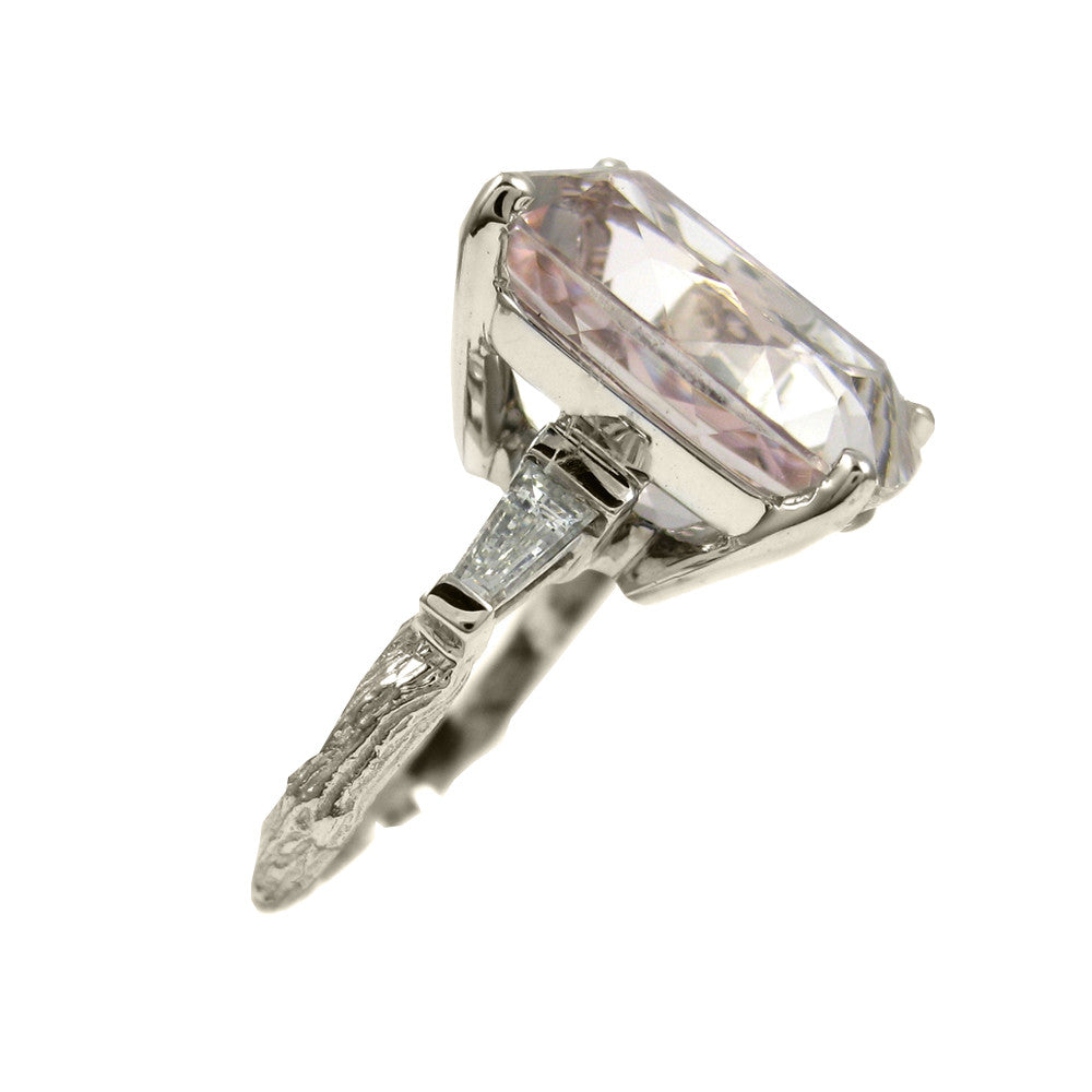 Morganite and Diamond Sage Engagement Ring