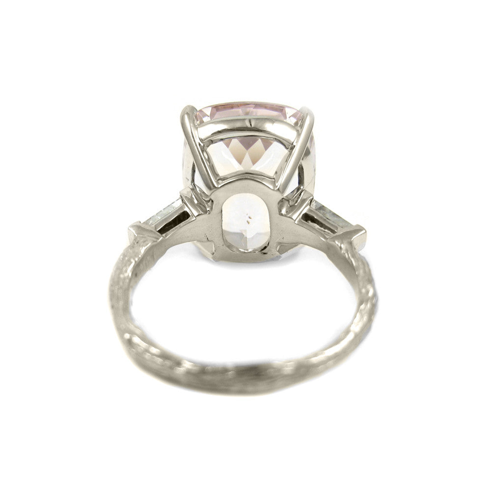 Morganite and Diamond Sage Engagement Ring