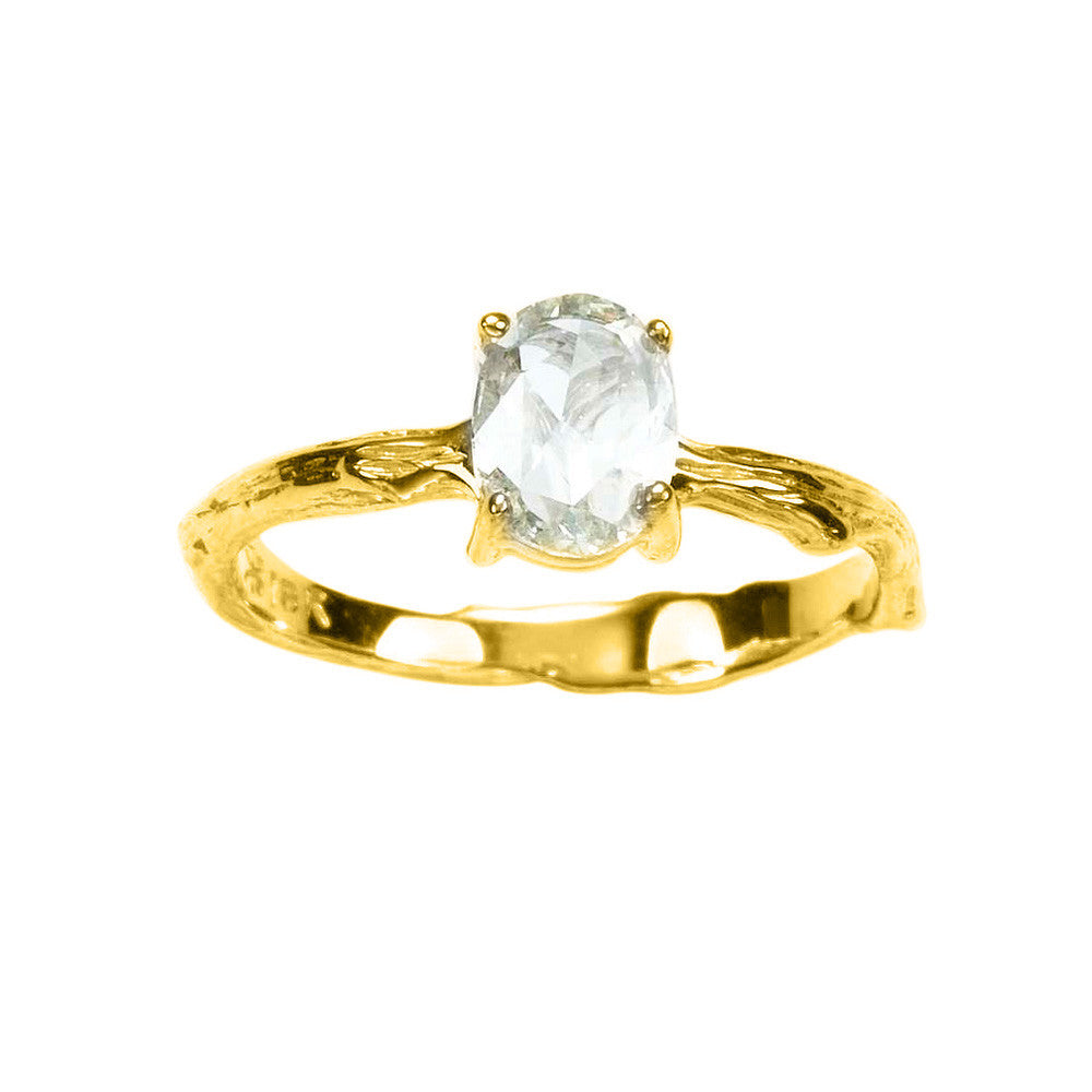 Beloved Rose Cut Diamond Sage Engagement Ring