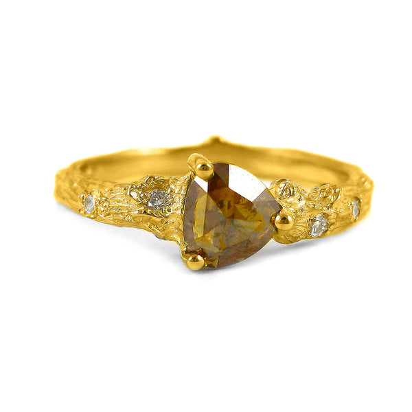 Timeless Diamond and Dewdrop Sage Engagement Ring