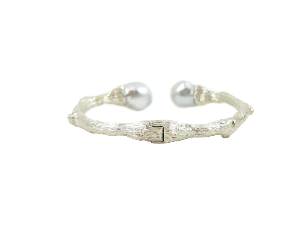 Torque Twig Cuff with South Sea Pearls