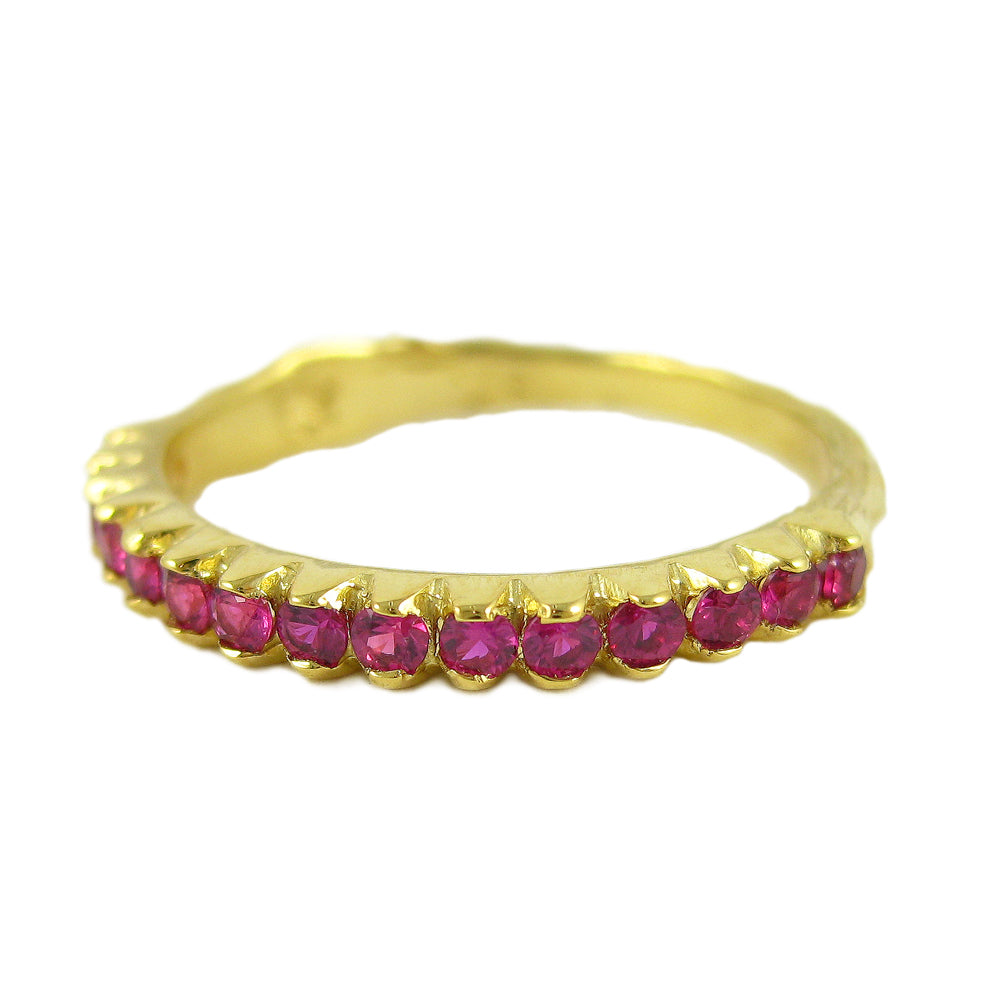 Ruby sweetheart sage wedding band