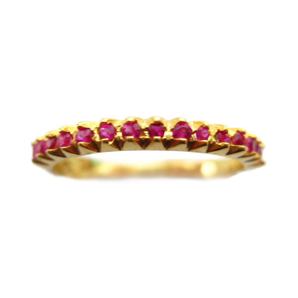 Ruby sweetheart sage wedding band
