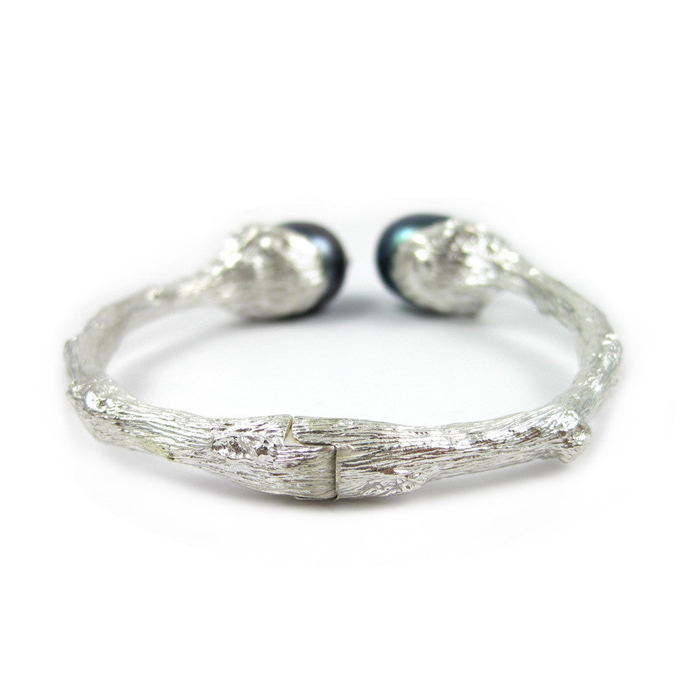 Torque Twig Cuff with Tahitian Pearls