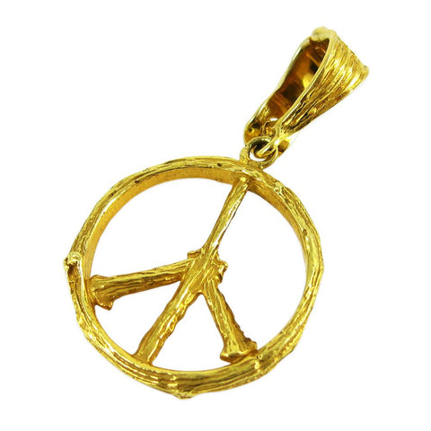 Peace Sign Twig Pendant